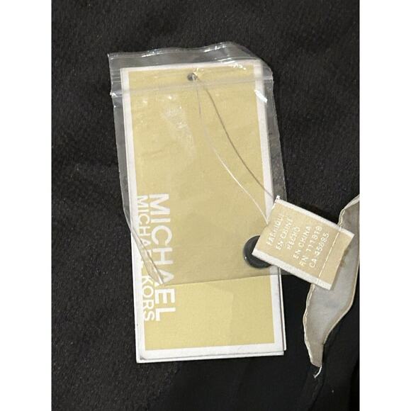 NWT Michael Kors Black Feathered Mesh Panel Tank Women's size M - Picture 4 of 4